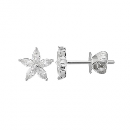DIAMOND FLOWER STUDS