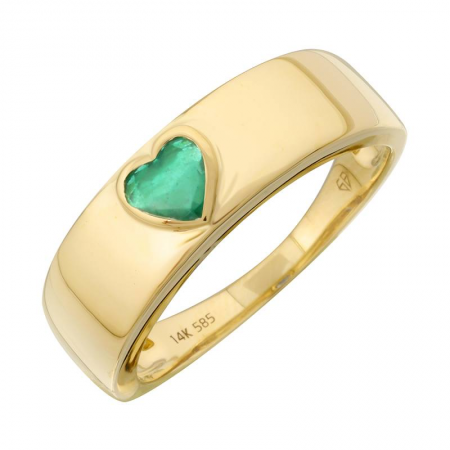 EMERALD HEART RING