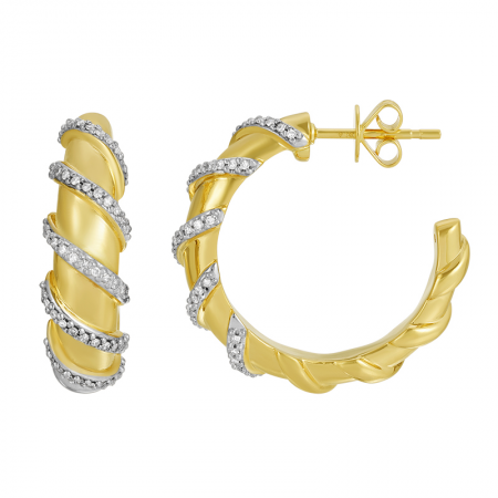 DIAMOND WRAP HOOPS