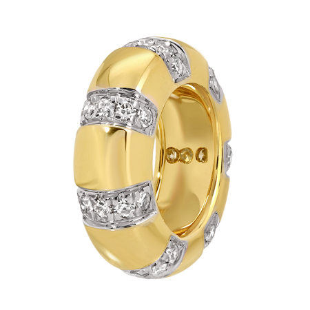 PAVE STRIPED RONDELLE