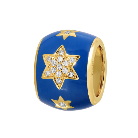 JEWISH STAR ENAMEL RONDELLE