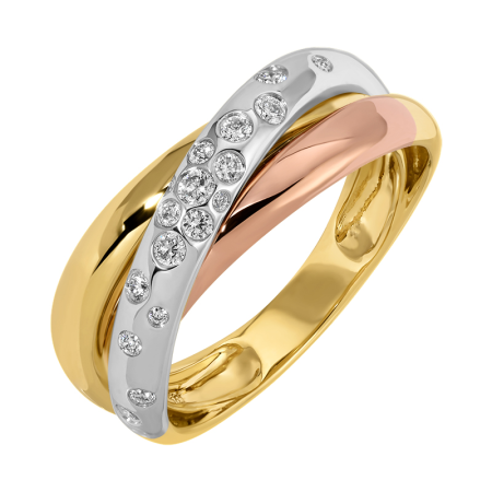 TRICOLOR CROSSOVER RING