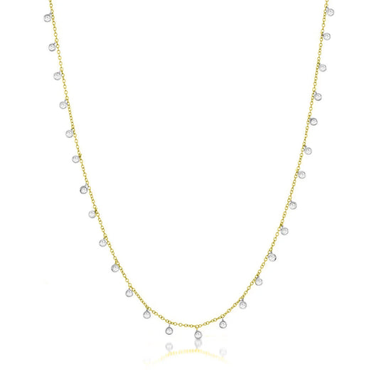 DIAMOND BEZEL CHAIN NECKLACE