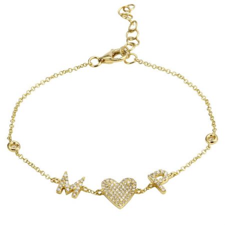 CUSTOM DIAMOND LETTERS BRACELET