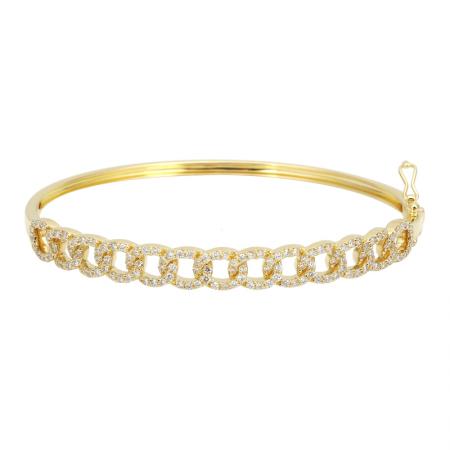 DIAMOND CUBAN BANGLE