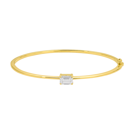 1.5 CT EMERALD LAB DIAMOND BANGLE