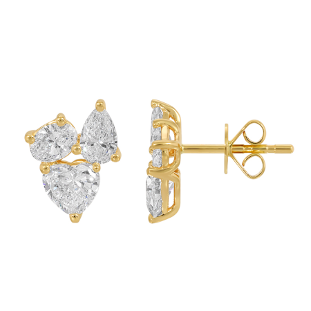 LAB DIAMOND MULTISHAPE STUDS