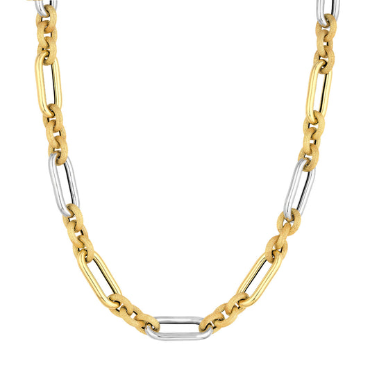 TWO TONE BRUSHED POLISHED CHAIN