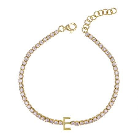 INITIAL DIAMOND TENNIS BRACELET