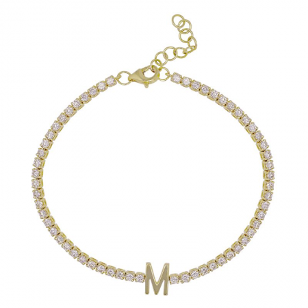 INITIAL DIAMOND TENNIS BRACELET