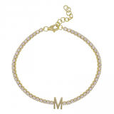 INITIAL DIAMOND TENNIS BRACELET