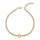 INITIAL DIAMOND TENNIS BRACELET