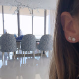 DIAMOND FLOWER STUDS
