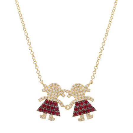 RUBY TWO GIRLS NECKLACE