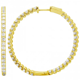 IN AND OUT ROUND DIAMOND HOOPS