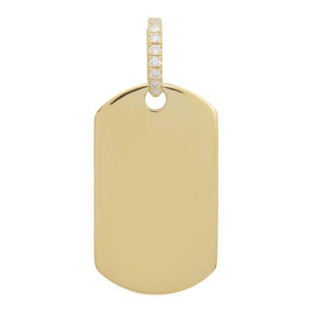 GOLD ID DOG TAG CHARM
