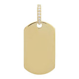 GOLD ID DOG TAG CHARM
