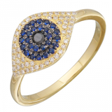 SAPPHIRE DIAMOND EYE RING
