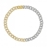 TWO TONE DIAMOND CUBAN LINK BRACELET