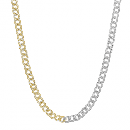 TWO TONE LINK NECKLACE