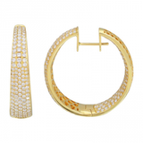 4.29 CT TAPERED DIAMOND HOOPS