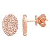 DIAMOND OVAL STUDS