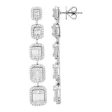 FIVE STATION DROP DIAMOND EARIRNGS