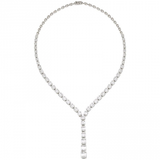 18K GOLD DIAMOND AND BAGUETTE LARIAT