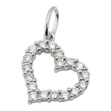 SIDEWAYS DIAMOND HEART CHARM