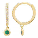 EMERALD DROP DIAMOND HUGGIES