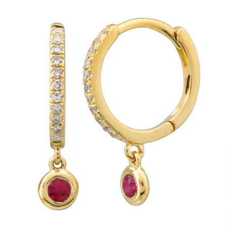 RUBY DROP DIAMOND HUGGIES