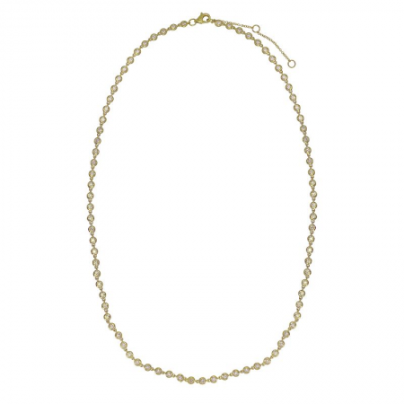 SOFT BEZEL SET NATURAL DIAMOND TENNIS NECKLACE