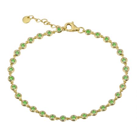 BEZEL SET EMERALD BRACELET
