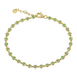 BEZEL SET EMERALD BRACELET