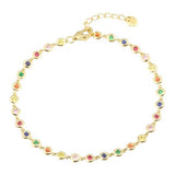 BEZEL SET RAINBOW STONES BRACELET