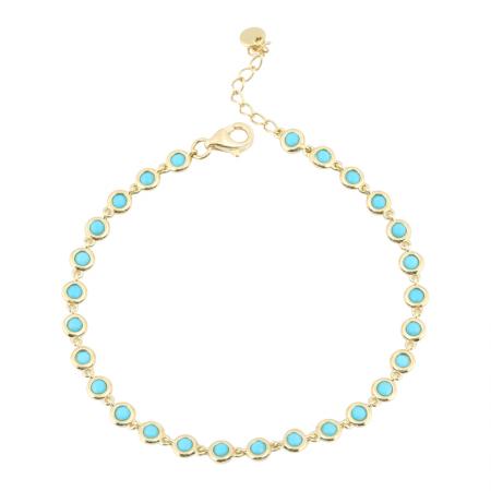 BEZEL SET TURQUOISE BRACELET