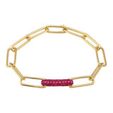PINK SAPPHIRE LINK BRACELET