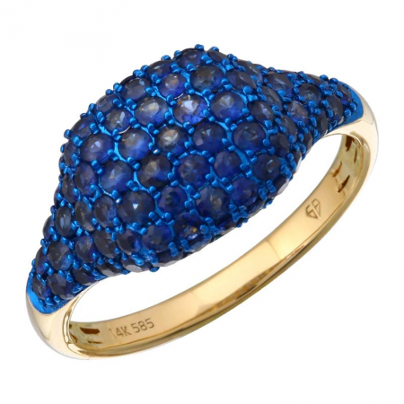 BLUE SAPPHIRE SIGNET RING