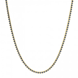 BLUE SAPPHIRE CROWN PRONG TENNIS NECKLACE