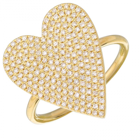 LARGE DIAMOND HEART RING
