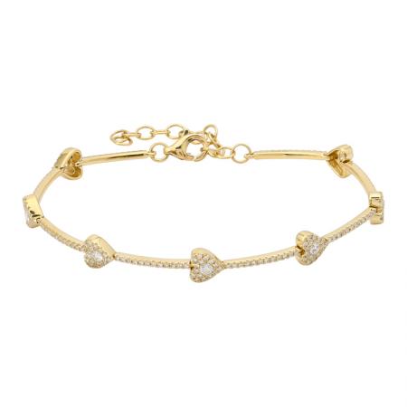 ILLUSION SET HEART DIAMOND BRACELET
