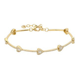 ILLUSION SET HEART DIAMOND BRACELET