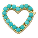TURQUOISE HEART CHARM