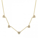 FIVE STATION HEART NECKLACE