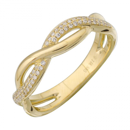 GOLD AND DIAMOND TWISTED RING