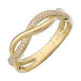 GOLD AND DIAMOND TWISTED RING