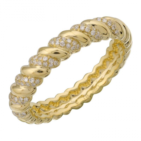 GOLD AND DIAMOND CROISSANT RING