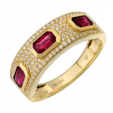 TRIPLE RUBY RING