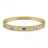 5 TANZANITES DIAMOND BANGLE