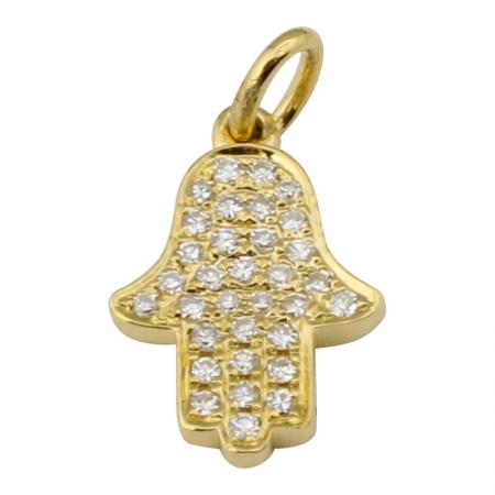 DIAMOND HAMSA CHARM